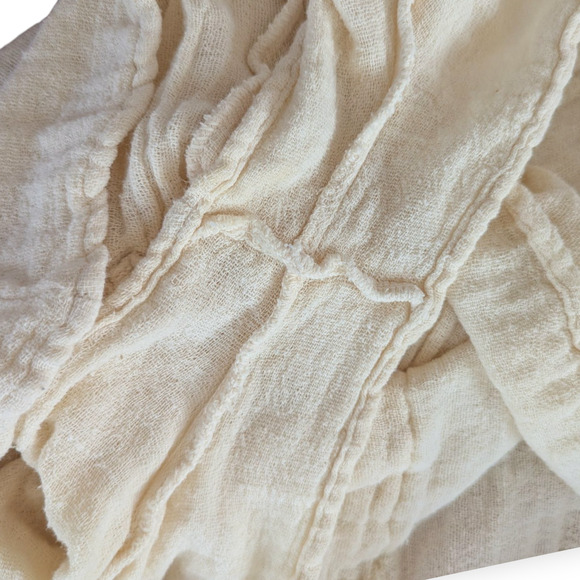 Jen's Pirate Booty SZ S Cream Romper Doubles Gauze Cotton - Picture 6 of 10